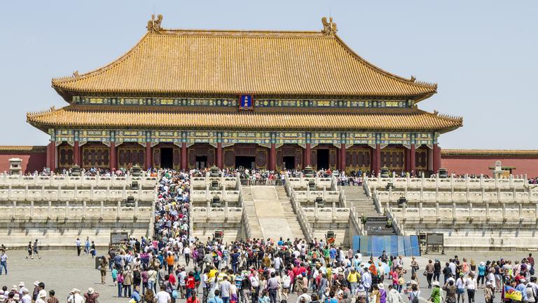 Second Courtyard and Hall of Supreme Harmony Forbidden City, Beijing China. Second Courtyard and Hall of Supreme Harmony Forbidden City, Beijing China.